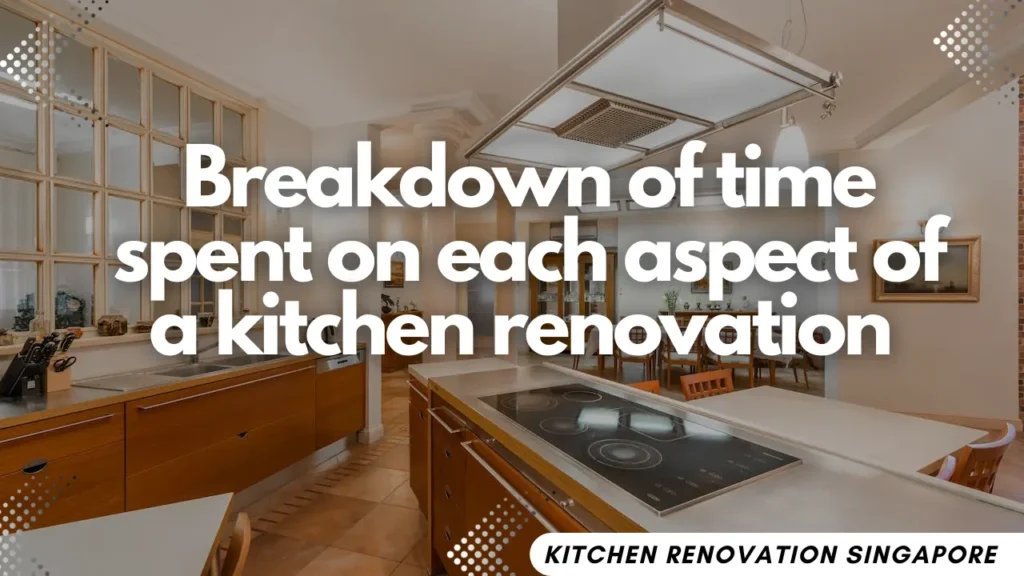 Breakdown of time spent on each aspect of a kitchen renovation