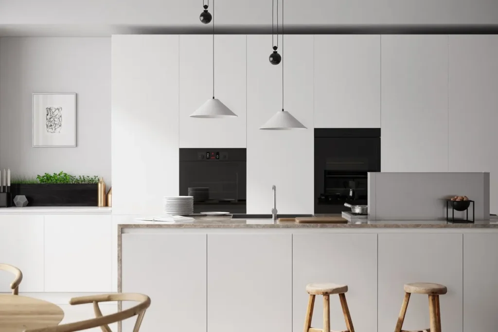 Contemporary Minimalist condo kitchen remodeling design